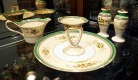 Noritake, "Roseara" Sugar, Creamer, Salt & Pepper And Serving Dish