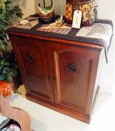 Vintage Re Purposed Magnavox Storage Cabinet With 2 Doors, 36" x 31" x 18"