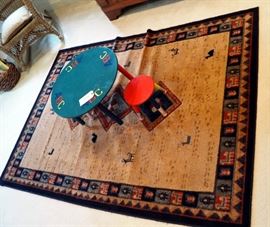 Native American Themed Cut Loop Area Rug, 89" x 63"