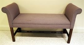 Upholstered, Rolled Arm, Bench, 27" x 50" x 18"