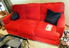 Lane Sofa With Double Hidden Recliners Includes Throw Pillows, 36" x 76" x 40"