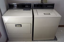 Kitchenaid Electric Washing Machine Model #KAWF800SAL1 And Dryer Model #KEYE800SAL1, Both 43" x 29" x 26"