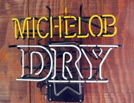 Michelob Dry Electric Neon Bar Sign