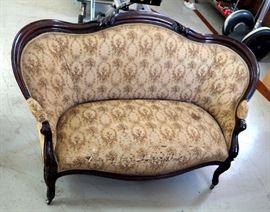Antique Victorian Parlor Sofa, 38" x 60" x 28"
