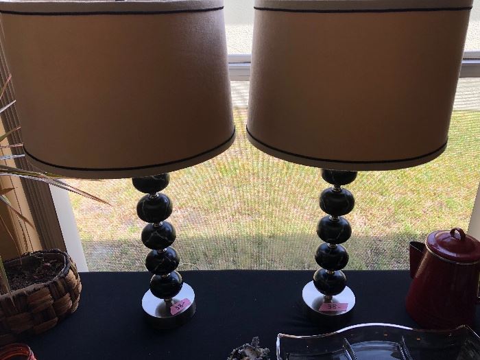 2 contemporary style lamps