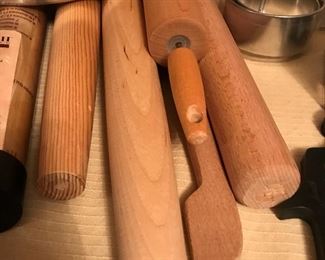 A selection of rolling pins...