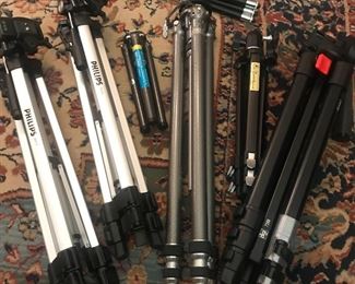 A selection of tripods...
