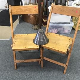 folding wood chairs vintage