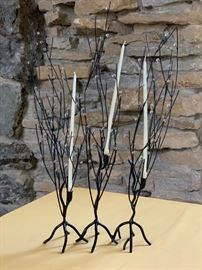 Metal candle holder