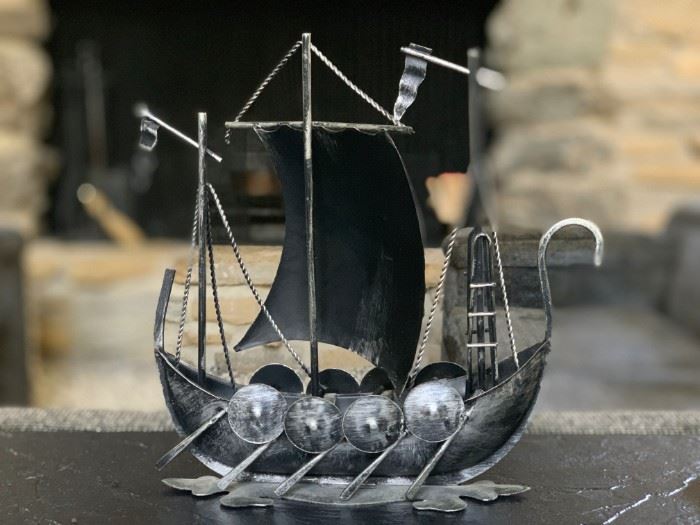 Metal Ship Figurine
