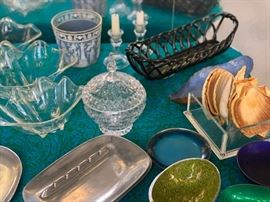 Eclectic dishes and ashtrays