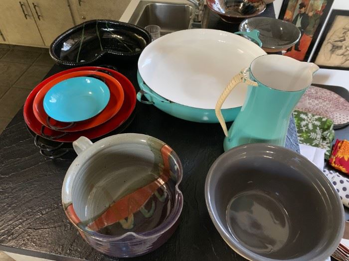 Enamelware and Pottery