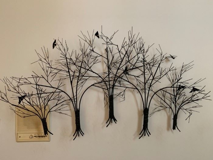 Metal Wall sculpture signed Curtis Jere (large)