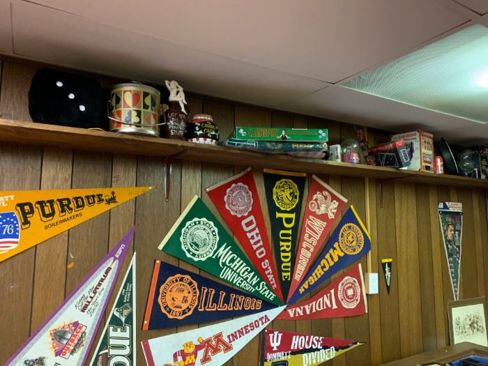 Pennants and Vintage Model Cars