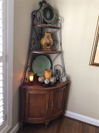 Corner Stand Metal and wood $175