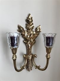 Gold wall sconce $10