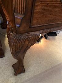 Carved Solid wood desk $380
