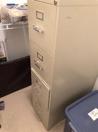 Solid metal filing cabinet $50