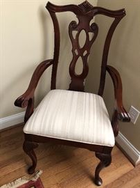 Close up of dining room chair
