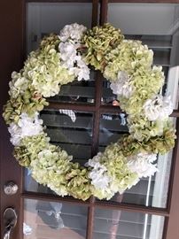 Hydrangea wreath for the front door $30
