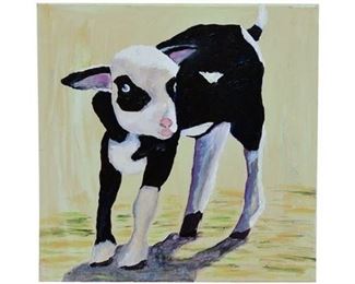 52. Giclee on Canvas Depicting Calf