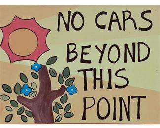 51. No Cars Beyond This Point painting