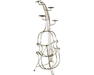 70. Decorative guitar shaped candle holder