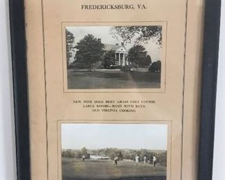 Antique Framed Pictures of Mannsfield Hall, Fredericksburg, Va.