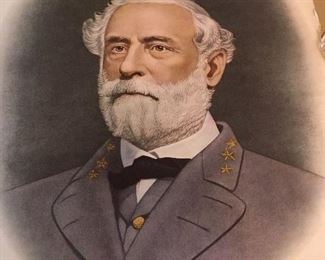 Antique Lithograph of Robert E. Lee.