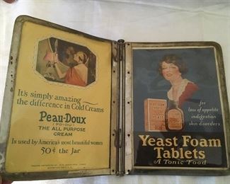 Early 1900's Metal Frame for Goolrick's Modern Pharmacy Menu , Fredericksburg, Va.