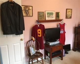 Men's & Sports Items,Small table, Chair,TV.