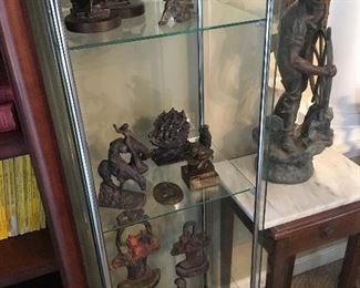 Antique Cast Iron Bookends & Figurines.