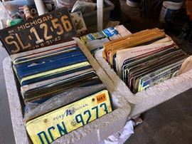 Great selection of license plates...from 1942 to 2000s