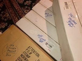 original boxes for all of the Danbury Mint team lineup figures