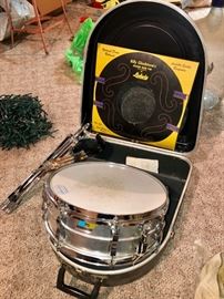 Ludwig snare drum w/ case, stand and sticks