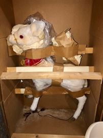 Large plush Rudolph figure w/ light up nose, Still in original packaging