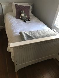 Twin bed (has matching twin bed and converts into a quality bunk bed ensemble).