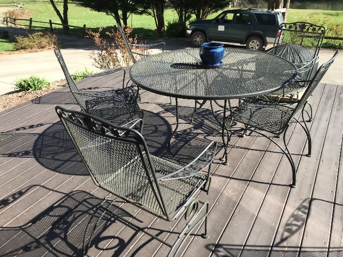 Wrought iron patio/deck set