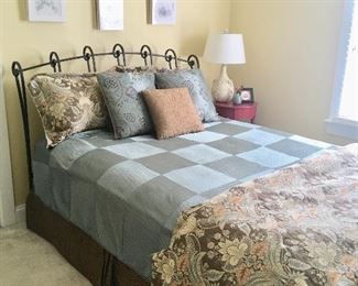 Full size bed & linens