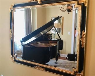 Large ornate mirror (piano, not for sale)