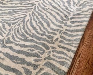 Zebra  pattern rug ~ measures approx. 7’9” by 9’9”