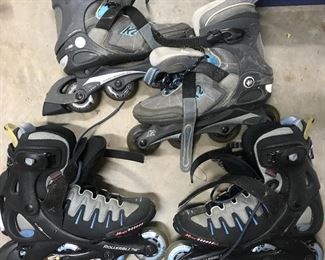 Ladies size 8 and 9 roller blades