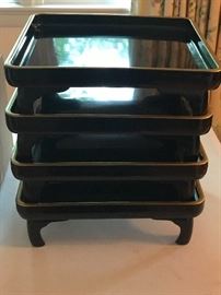 Japanese lacquered trays