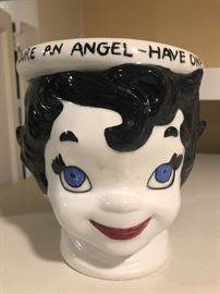 Large "Your An Angel" evil angel cookie jar. Lid is missing so assuming someone did actually "have one"