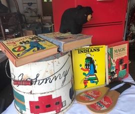 old toys and books