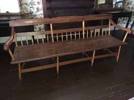 Early Kentucky Windsor bench, cherry, circa 1830