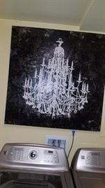 art wallhanging on wood