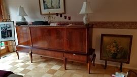 Inlaid sideboard. 98" long x 45" tall x 22" deep