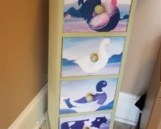 hand painted cabinet