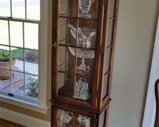 solid wood curio cabinet